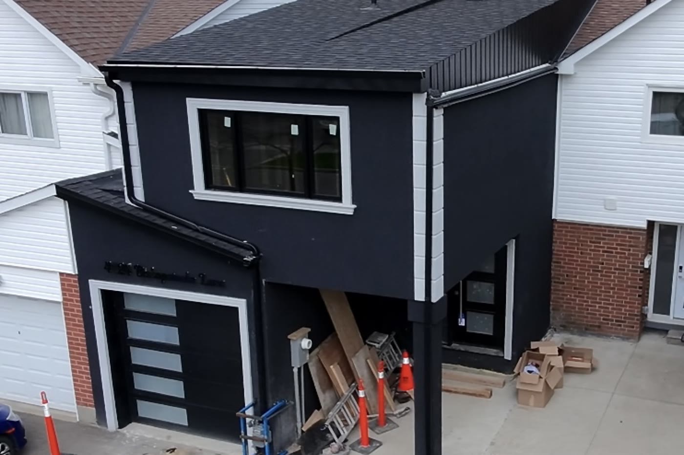 Fire damage rebuild — finished modern home